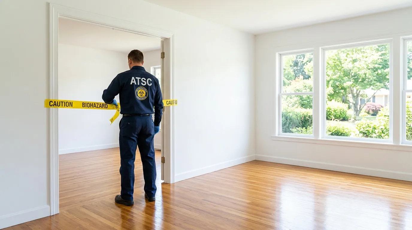 Certified biohazard cleanup crew performing Crime Scene Cleanup in Gridley